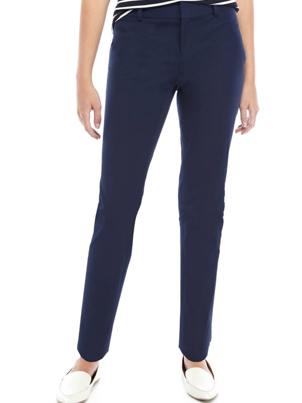 crown & ivy Navy Straight Leg Pants
